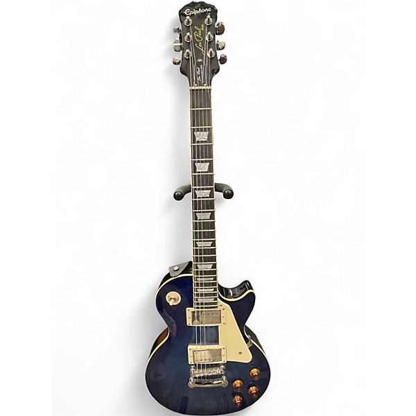 Used Epiphone Les Paul Custom Pro Blue Burst Solid Body Electric Guitar