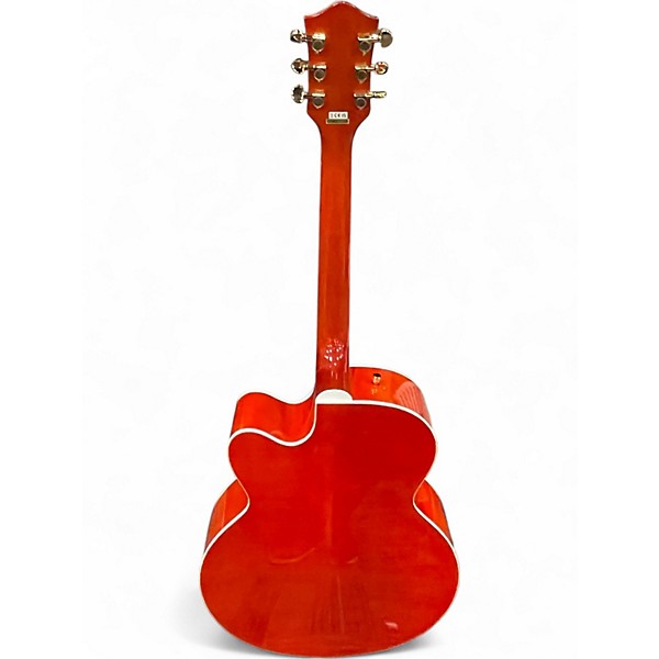 Used Gretsch Guitars G5022CE Rancher Jumbo Trans Orange Acoustic Electric Guitar