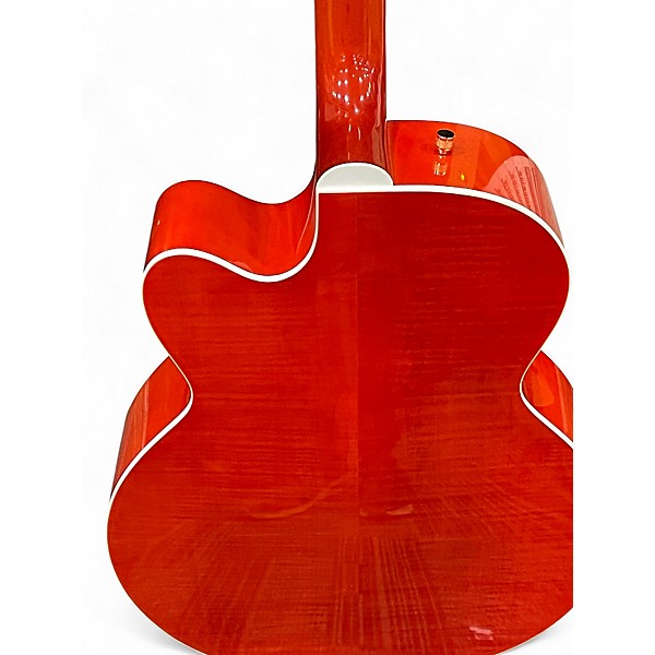 Used Gretsch Guitars G5022CE Rancher Jumbo Trans Orange Acoustic Electric Guitar