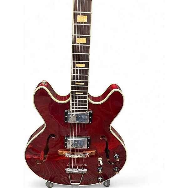 Vintage 1972 Ventura V1002 Trans Red Hollow Body Electric Guitar