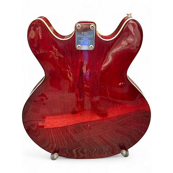 Vintage 1972 Ventura V1002 Trans Red Hollow Body Electric Guitar