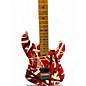 Used EVH Striped Series 5150 Red with Black and White Stripes Solid Body Electric Guitar