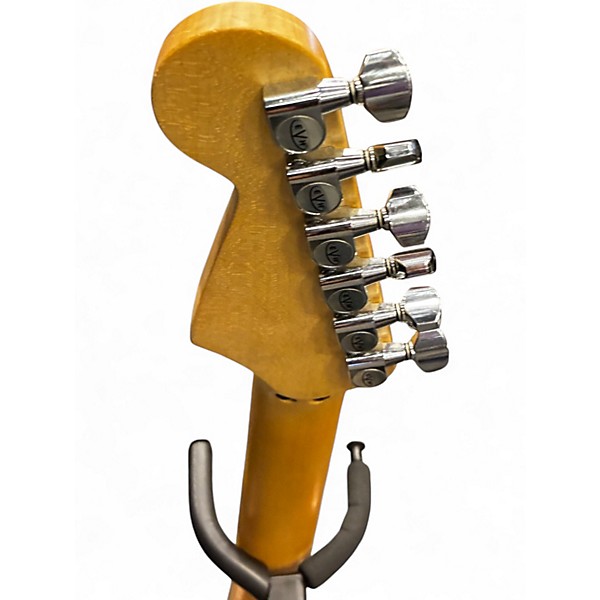 Used EVH Striped Series 5150 Red with Black and White Stripes Solid Body Electric Guitar