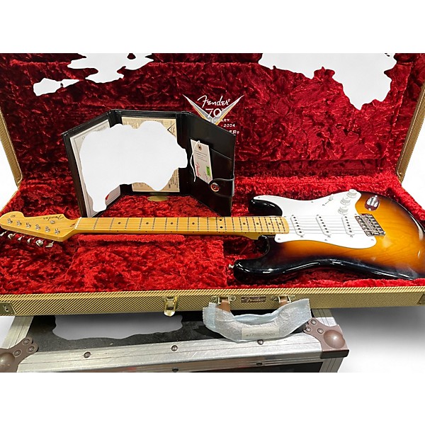 Used Fender Custom LTD 70TH ANNIVERSARY 1954 STRATOCASTER TCP Wide Fade 2-Color Sunburst Solid Body Electric Guitar