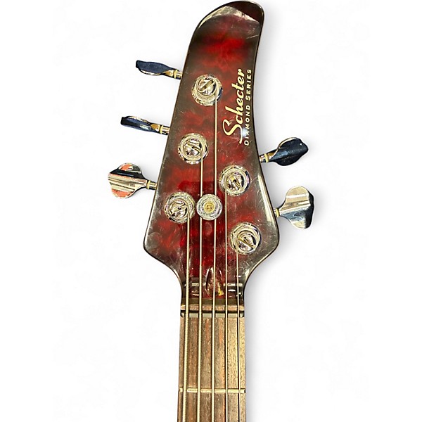 Used Schecter Guitar Research J-5 Diamond series EMG 2 Tone Sunburst Electric Bass Guitar