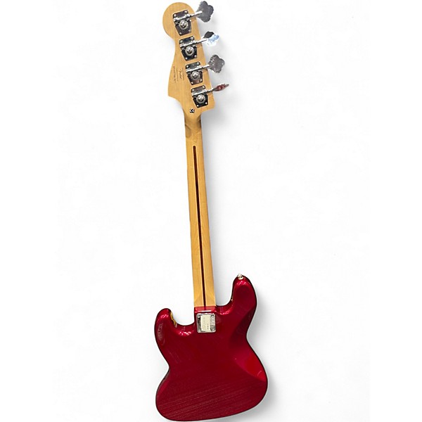 Used Squier Affinity Jazz Bass Candy Apple Red Electric Bass Guitar