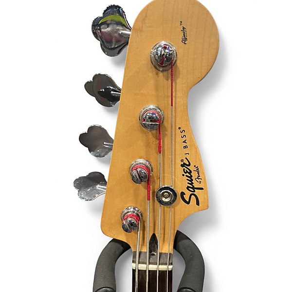 Used Squier Affinity Jazz Bass Candy Apple Red Electric Bass Guitar