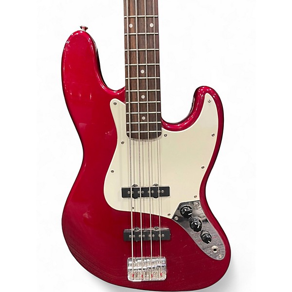 Used Squier Affinity Jazz Bass Candy Apple Red Electric Bass Guitar