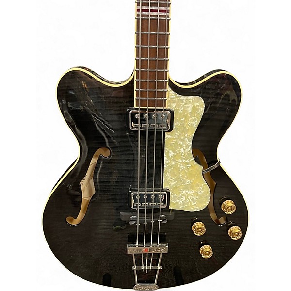 Used Hofner 500/7 Trans Black Electric Bass Guitar