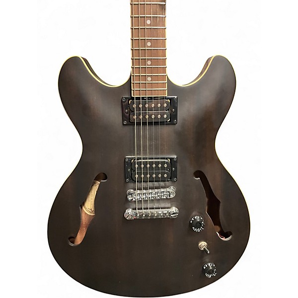 Used Ibanez AS53 TKF Trans Black Hollow Body Electric Guitar