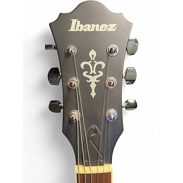 Used Ibanez AS53 TKF Trans Black Hollow Body Electric Guitar