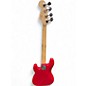 Used Squier MINI BASS RED AND WITE Electric Bass Guitar
