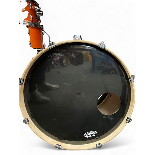 Used Yamaha 5 Piece Stage Custom Orange Drum Kit