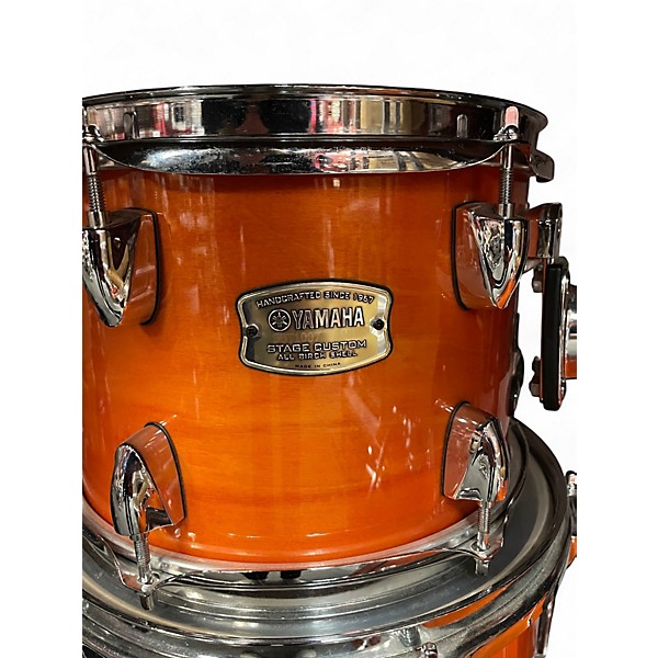 Used Yamaha 5 Piece Stage Custom Orange Drum Kit