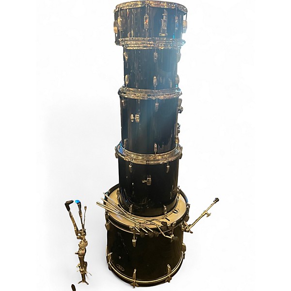 Used Pearl 5 Piece ROADSHOW JET BLACK Drum Kit