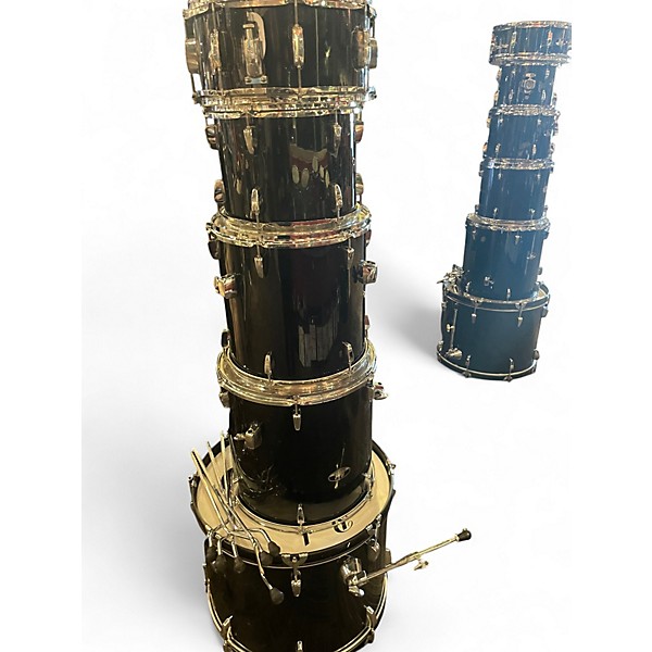 Used Pearl 5 Piece ROADSHOW JET BLACK Drum Kit