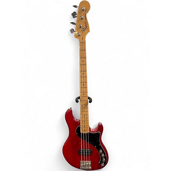 Used Squier Dimension Bass Cherry Electric Bass Guitar