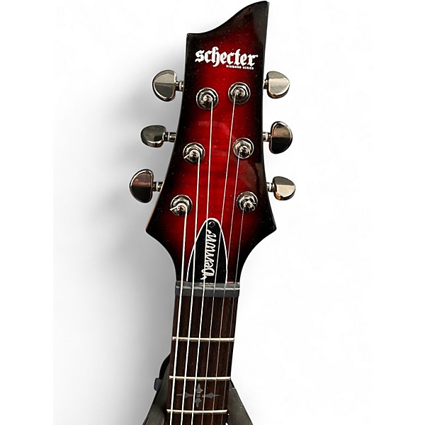 Used Schecter Guitar Research Demon 6 CRIMSON RED Solid Body Electric Guitar