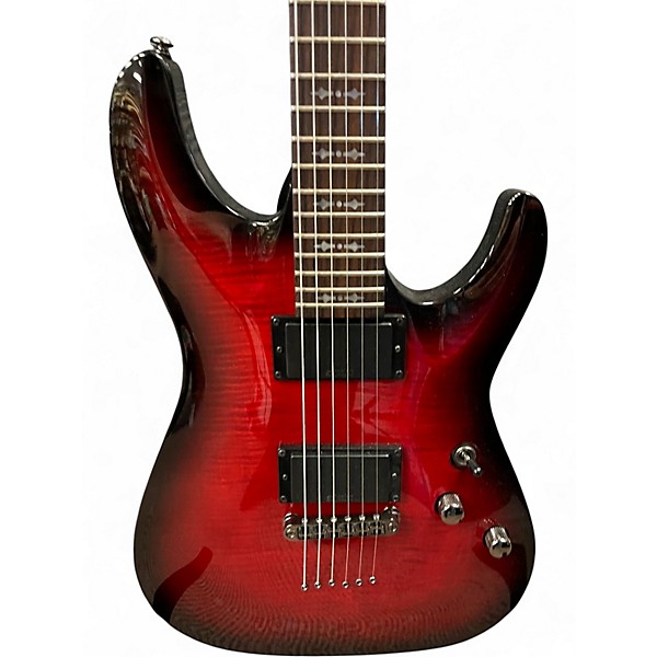 Used Schecter Guitar Research Demon 6 CRIMSON RED Solid Body Electric Guitar
