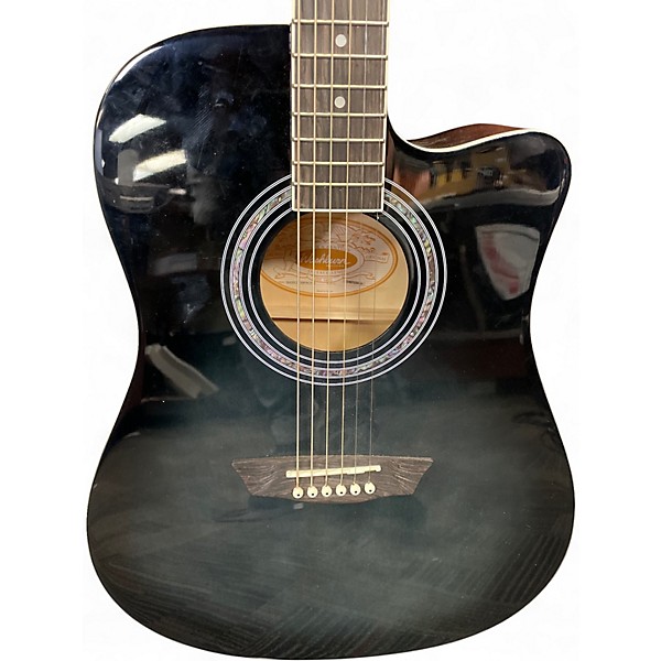 Used Washburn WA90CE Grayburst Acoustic Electric Guitar