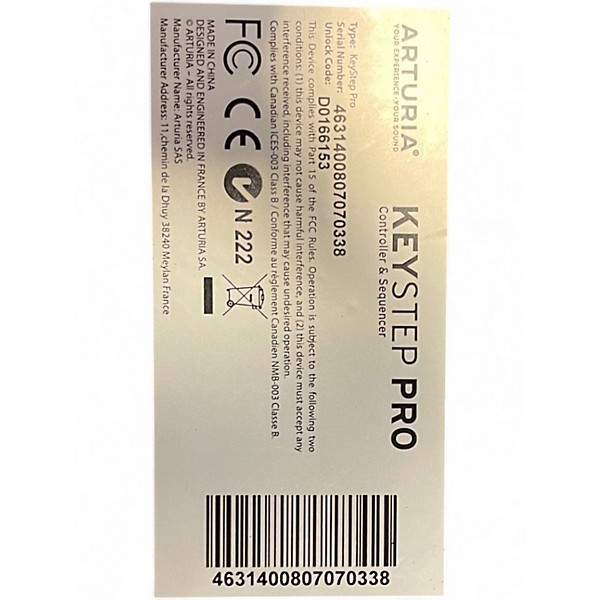 Used 2020 Arturia Keystep Pro MIDI Controller