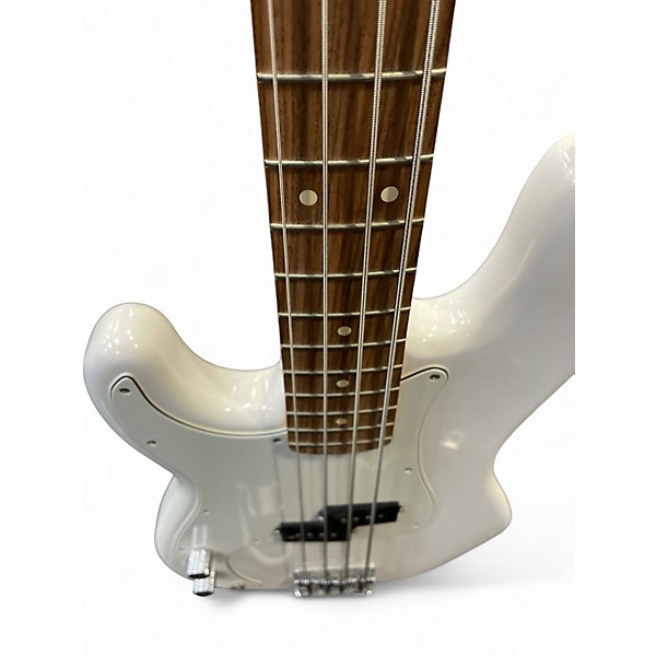 Used Fender PLAYER P BASS LH PF PWT Polar White Electric Bass Guitar