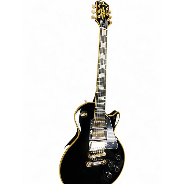 Used Epiphone Joe Bonamassa Les Paul Custom Black and Gold Solid Body Electric Guitar
