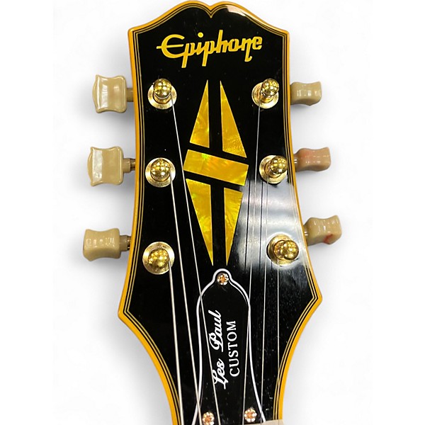 Used Epiphone Joe Bonamassa Les Paul Custom Black and Gold Solid Body Electric Guitar