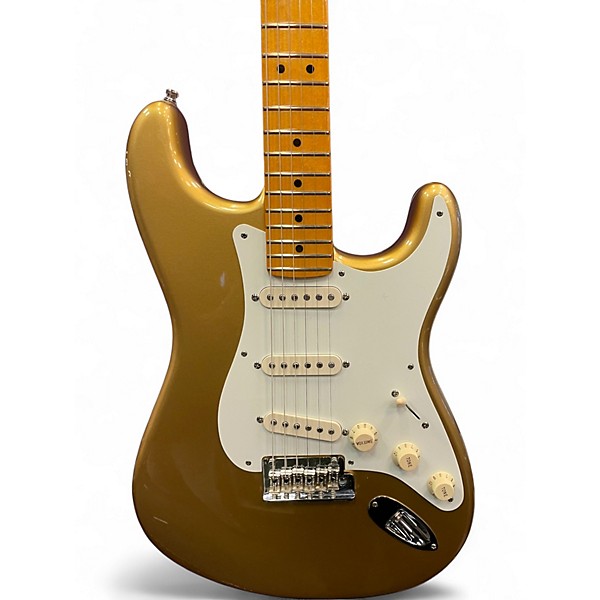 Used Fender Lincoln Brewster Stratocaster Aztec Gold Solid Body Electric Guitar