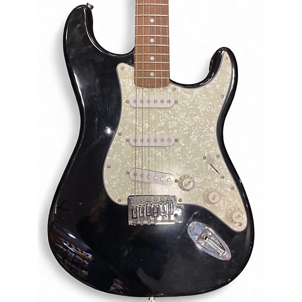 Used Squier Standard Stratocaster Black Solid Body Electric Guitar