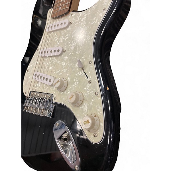 Used Squier Standard Stratocaster Black Solid Body Electric Guitar