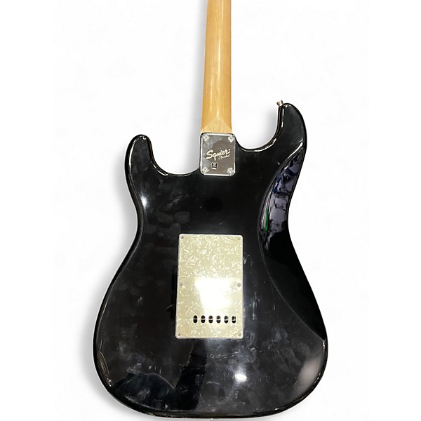 Used Squier Standard Stratocaster Black Solid Body Electric Guitar