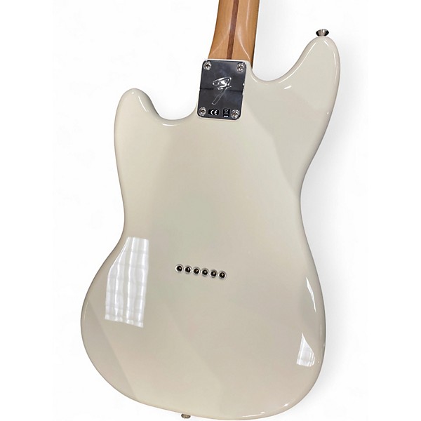 Used 2016 Fender Mustang Olympic White Solid Body Electric Guitar