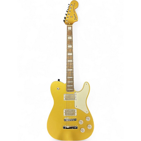 Used Squier telecaster deluxe troublemaker Gold Solid Body Electric Guitar