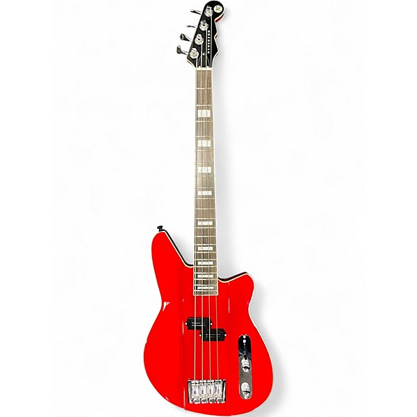 Used Reverend SENTINEL transparent cherry Electric Bass Guitar
