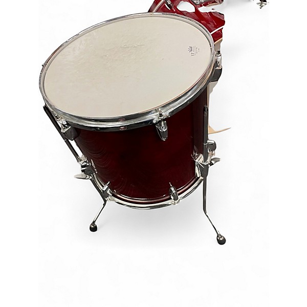 Used Yamaha 3 Piece Stage Custom BIRCH JAZZ CRANBERRY RED Drum Kit