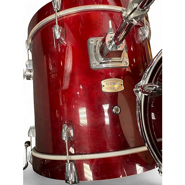Used Yamaha 3 Piece Stage Custom BIRCH JAZZ CRANBERRY RED Drum Kit
