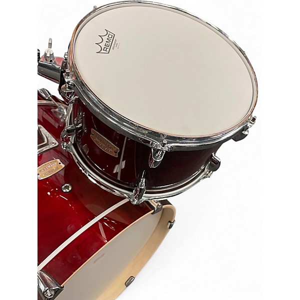 Used Yamaha 3 Piece Stage Custom BIRCH JAZZ CRANBERRY RED Drum Kit