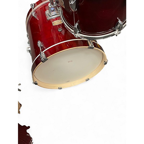 Used Yamaha 3 Piece Stage Custom BIRCH JAZZ CRANBERRY RED Drum Kit