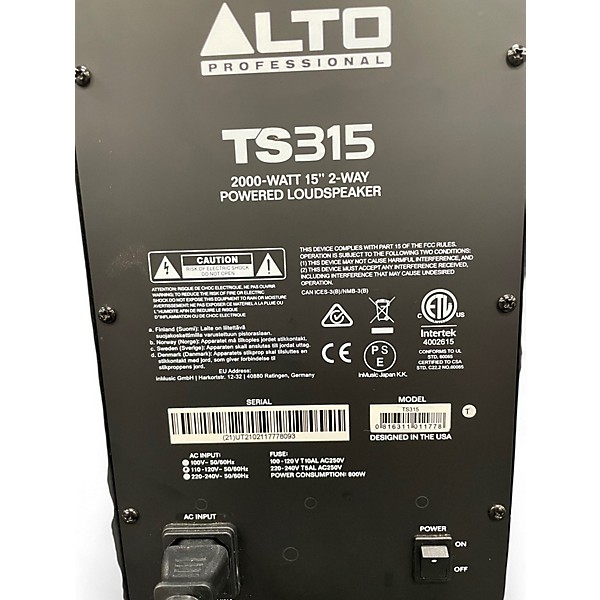 Used Alto TS315 Powered Speaker