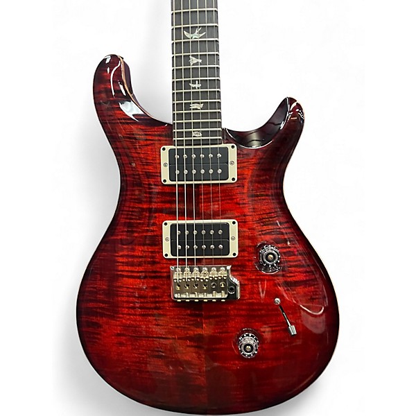 Used PRS Custom 24 10 Top TRANS RED Solid Body Electric Guitar