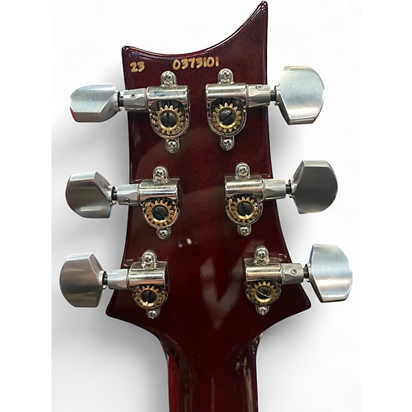 Used PRS Custom 24 10 Top TRANS RED Solid Body Electric Guitar