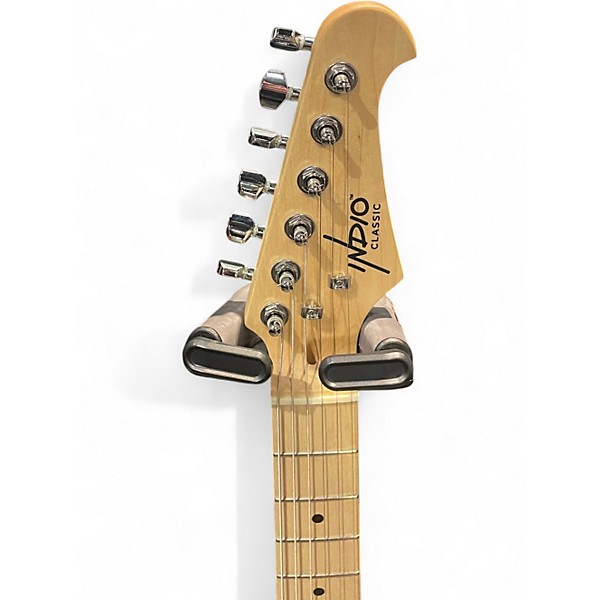 Used Indio CLASSIC S STYLE MINI Blue Solid Body Electric Guitar