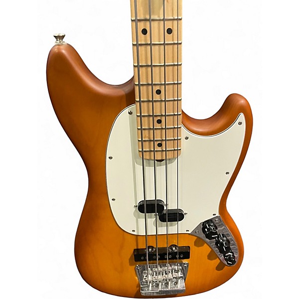 Used Fender American Performer Mustang Bass Honey Burst Electric Bass Guitar