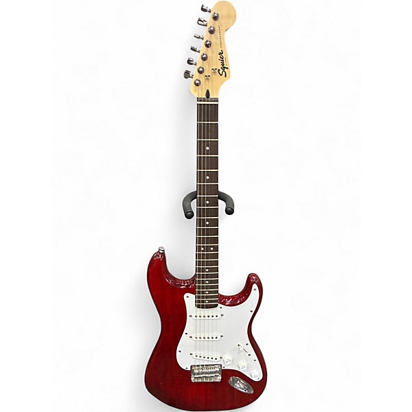 Used Squier Standard Stratocaster RED Solid Body Electric Guitar