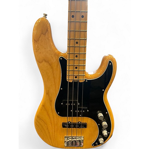 Used Fender American Elite Precision Bass Natural Electric Bass Guitar