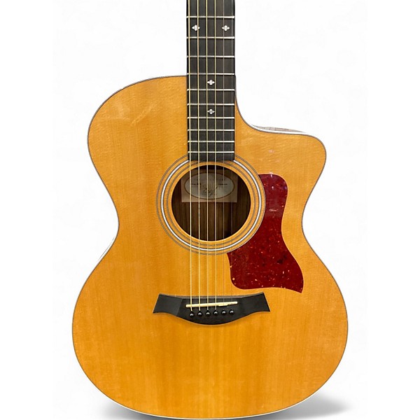 Used Taylor 214CE Deluxe Natural Acoustic Electric Guitar