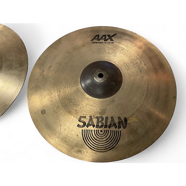 Used SABIAN 14in AAX Freq Hi Hat Pair Cymbal