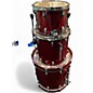 Used Ludwig 3 Piece 90th Anniversary Shell Pack Ruby Sparkle Drum Kit thumbnail
