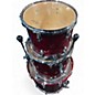 Used Ludwig 3 Piece 90th Anniversary Shell Pack Ruby Sparkle Drum Kit